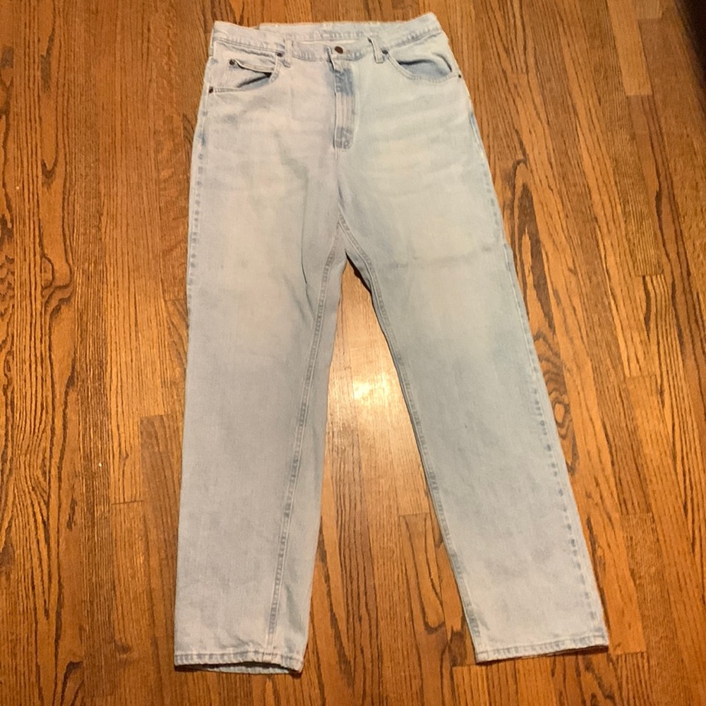 Light blue wrangler baggy jeans